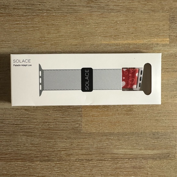 Solace | White and Red Apple Watch Band - Picture 1 of 2